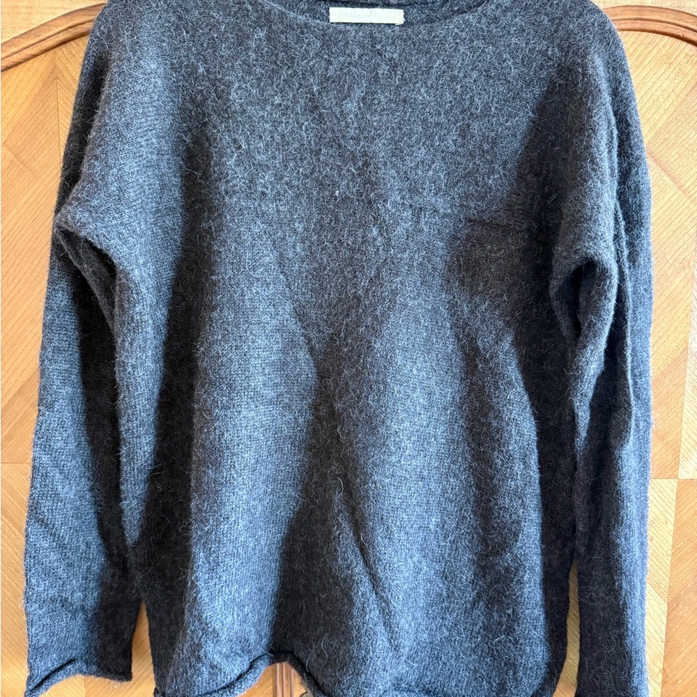 Pip-Squeak Chapeau Brown/Charcoal Crew Neck Sweater - Women's Classic Scoop